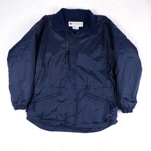 Columbia Jacket Women's Size M Fleece Lined Bomber Ski Jacket Blue Zip Pockets